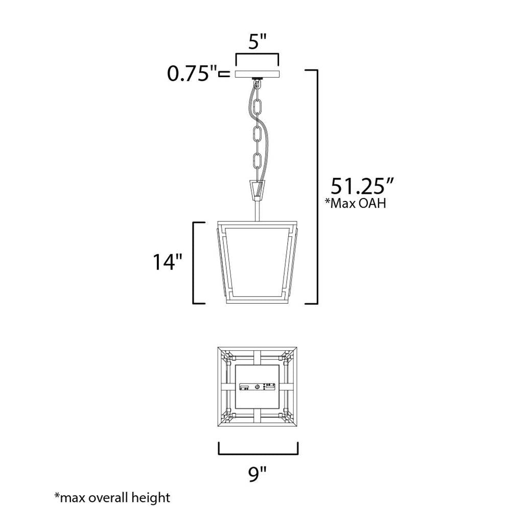 Maxim Lighting 20261CVBK Black Montauk 1-light Pendant Image 2