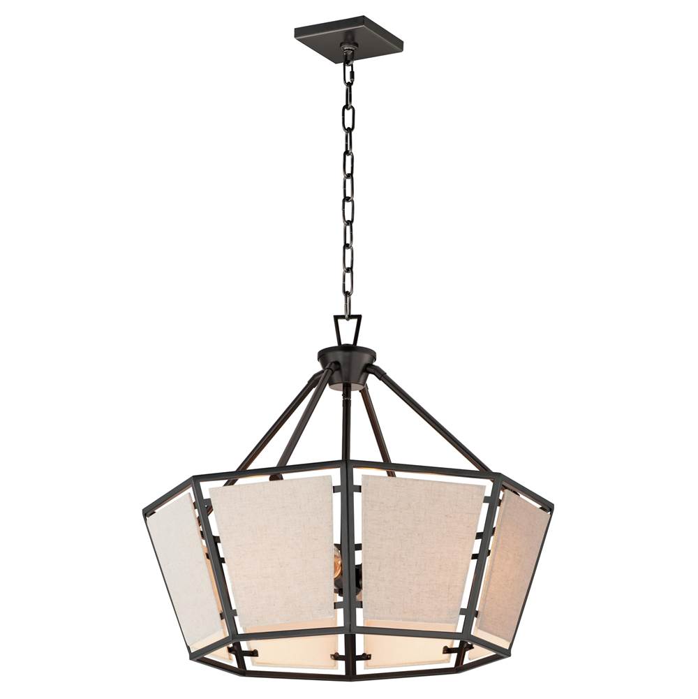 Maxim Lighting 20265CVBK Black Montauk 4-light Chandelier Image 1
