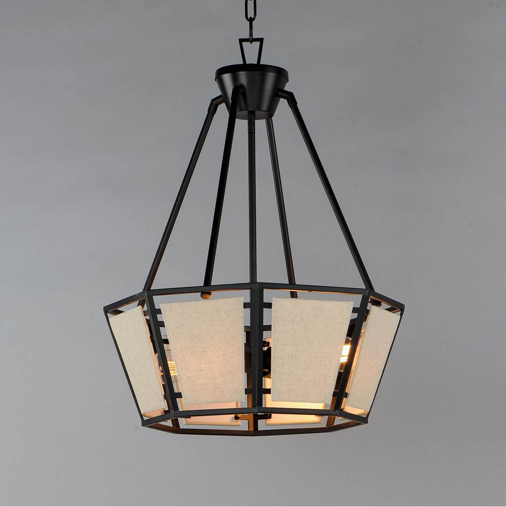 Maxim Lighting 20265CVBK Black Montauk 4-light Chandelier Image 3