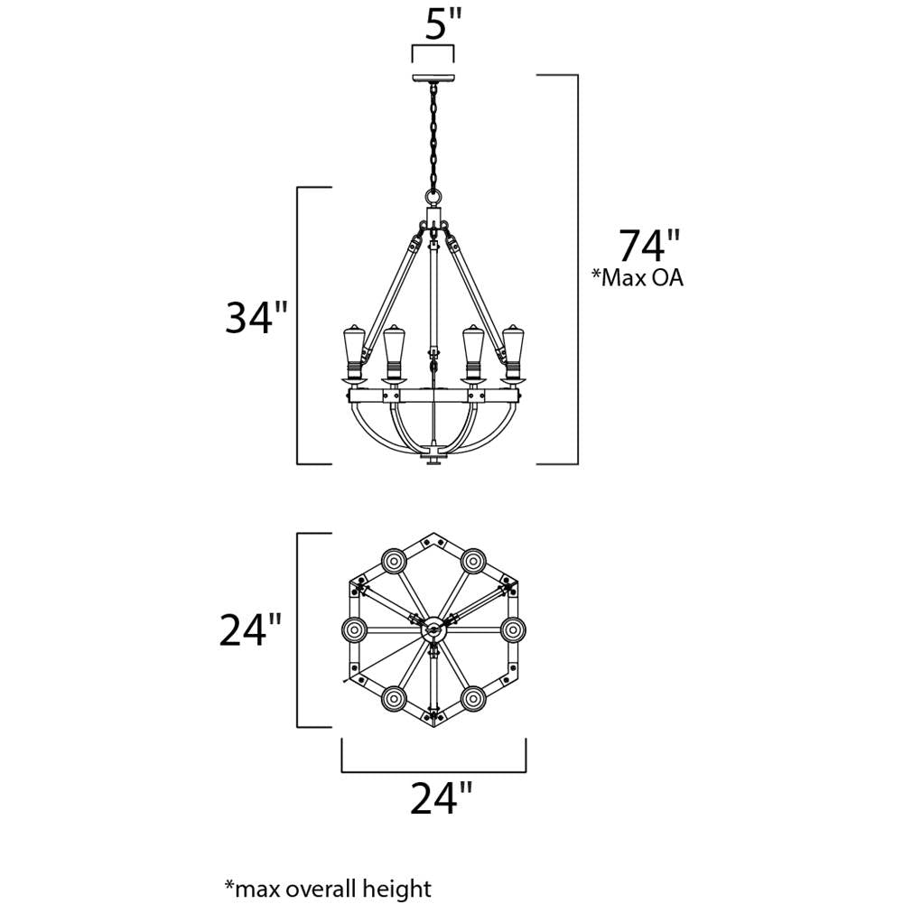 Maxim Lighting Lodge 6-light Chandelier