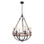 Maxim Lighting 20335WOBZ Weathered Oak,Bronze Lodge 6-light Chandelier Image 1