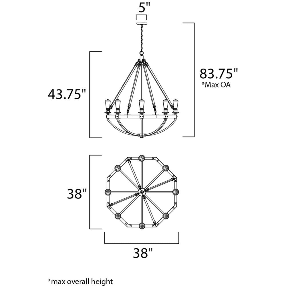 Maxim Lighting Lodge 8-light Chandelier