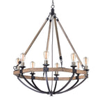 Maxim Lighting 20338WOBZ Weathered Oak,Bronze Lodge 8-light Chandelier Image 1