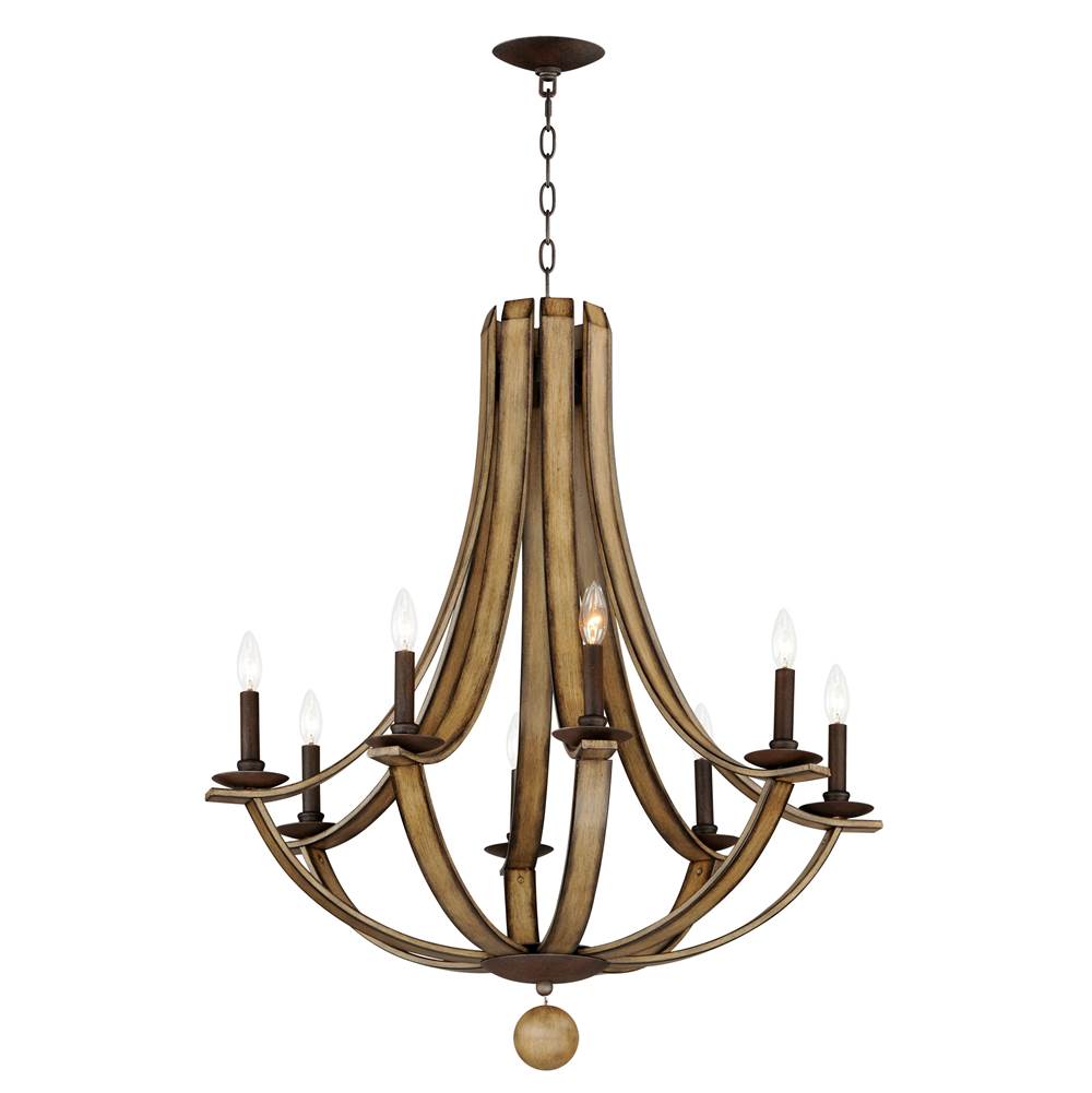 Maxim Lighting 20348DWAR Driftwood,Anthracite Basque 8-light Chandelier Image 1