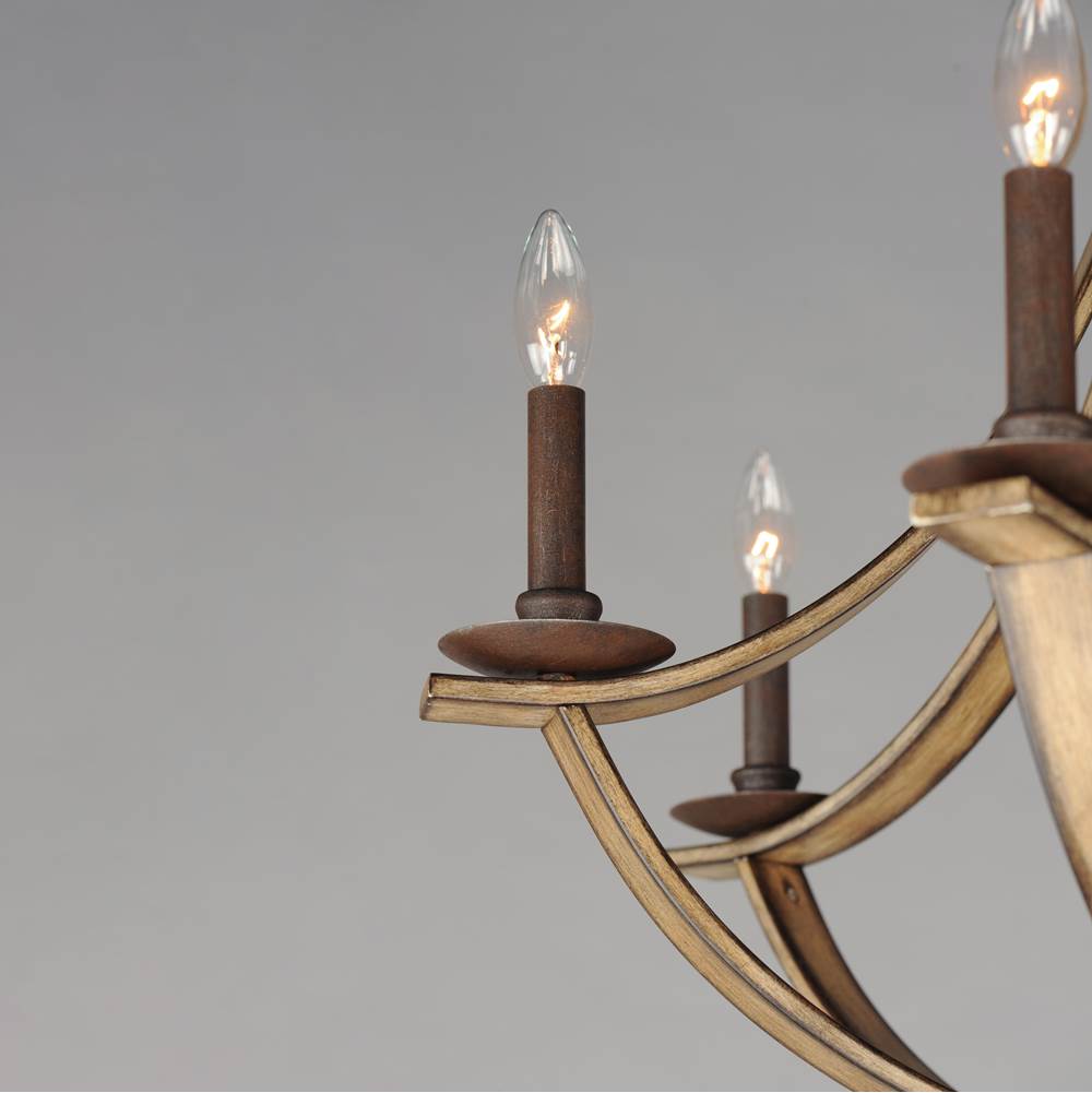 Maxim Lighting 20348DWAR Driftwood,Anthracite Basque 8-light Chandelier Image 2