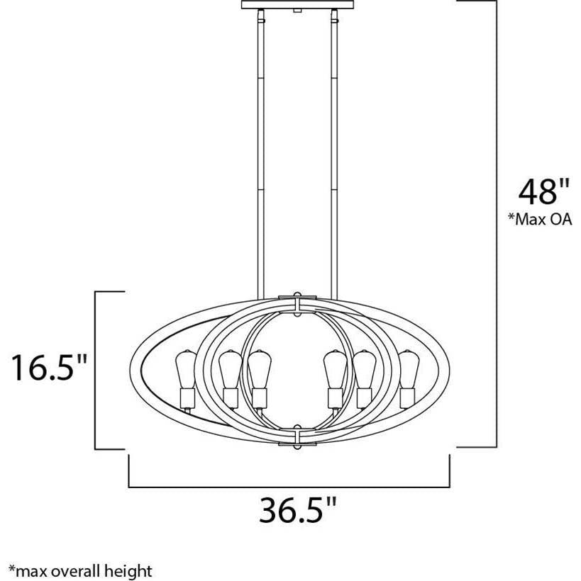 Maxim Lighting Bodega Bay Bodega Bay 6-light Pendant W/bulb