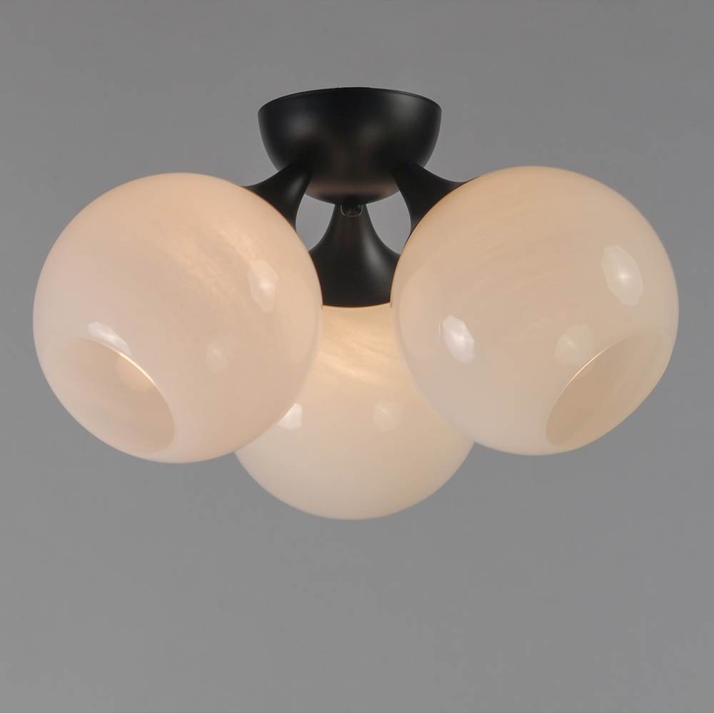 Maxim Lighting 21225MRBK Black Neve 3-light Semi Flush Image 2