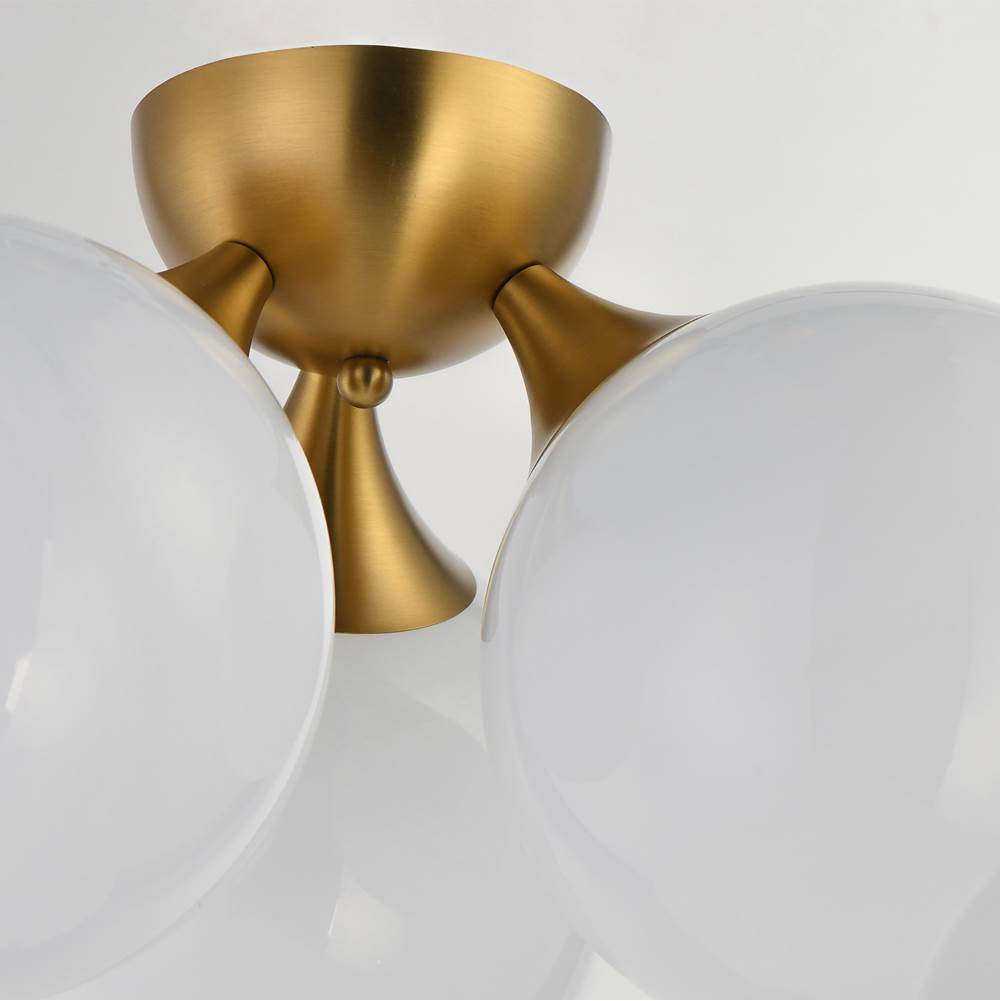 Maxim Lighting 21225MRNAB Natural Aged Brass Neve 3-light Semi Flush Image 2