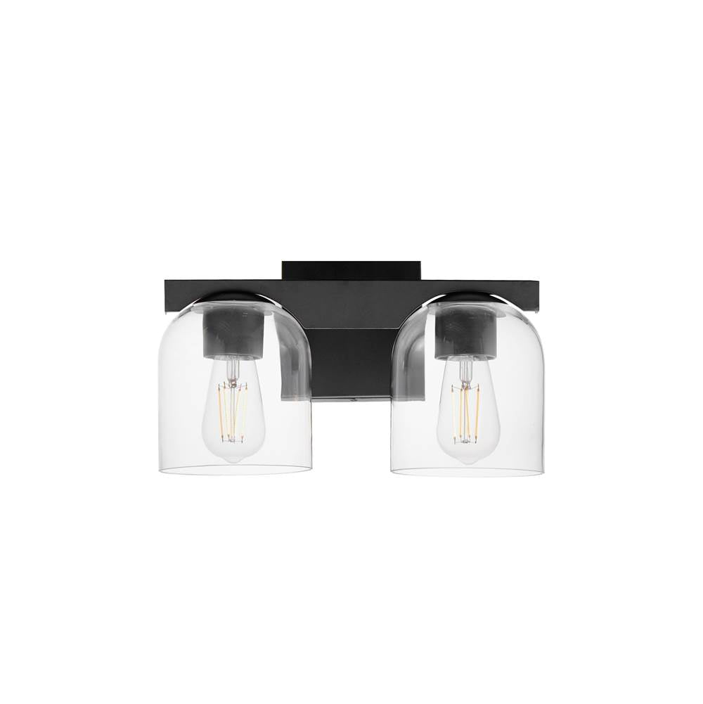 Maxim Lighting 21232CLBK Black Scoop 2-light Bath Vanity Image 1