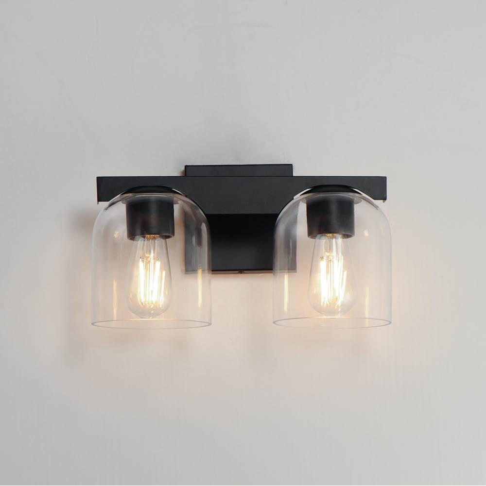 Maxim Lighting 21232CLBK Black Scoop 2-light Bath Vanity Image 4