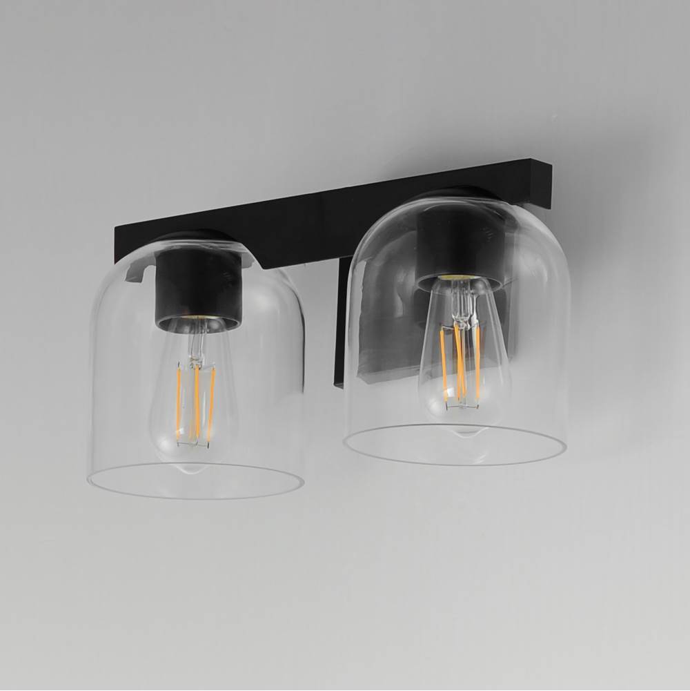 Maxim Lighting 21232CLBK Black Scoop 2-light Bath Vanity Image 3