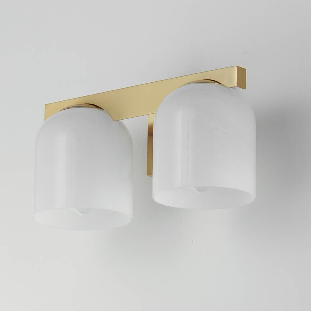 Maxim Lighting 21232MRNAB Natural Aged Brass Scoop 2-light Bath Vanity Image 3