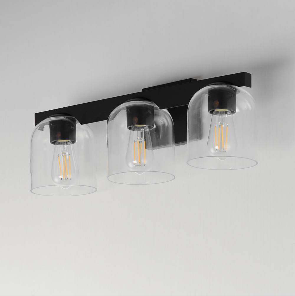 Maxim Lighting 21233CLBK Black Scoop 3-light Bath Vanity Image 3