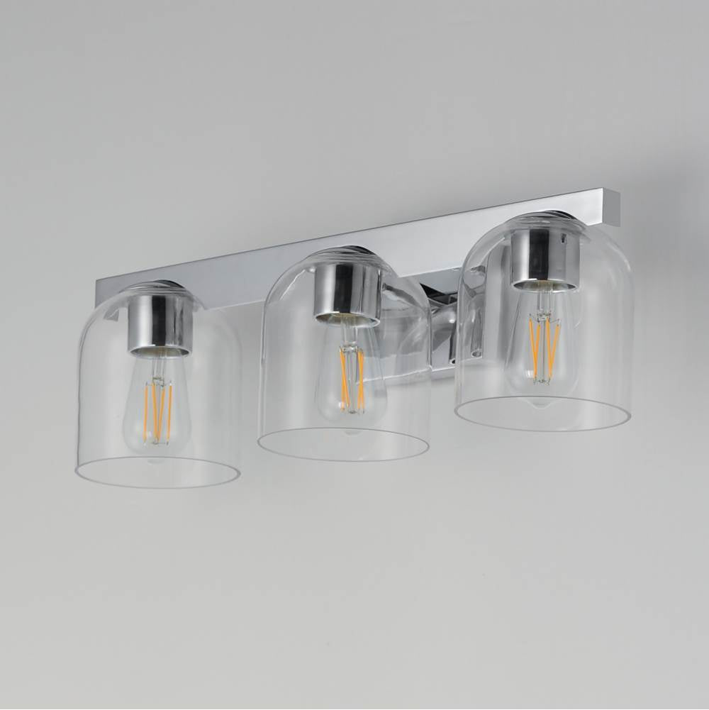 Maxim Lighting 21233CLPC Polished Chrome Scoop 3-light Bath Vanity Image 3