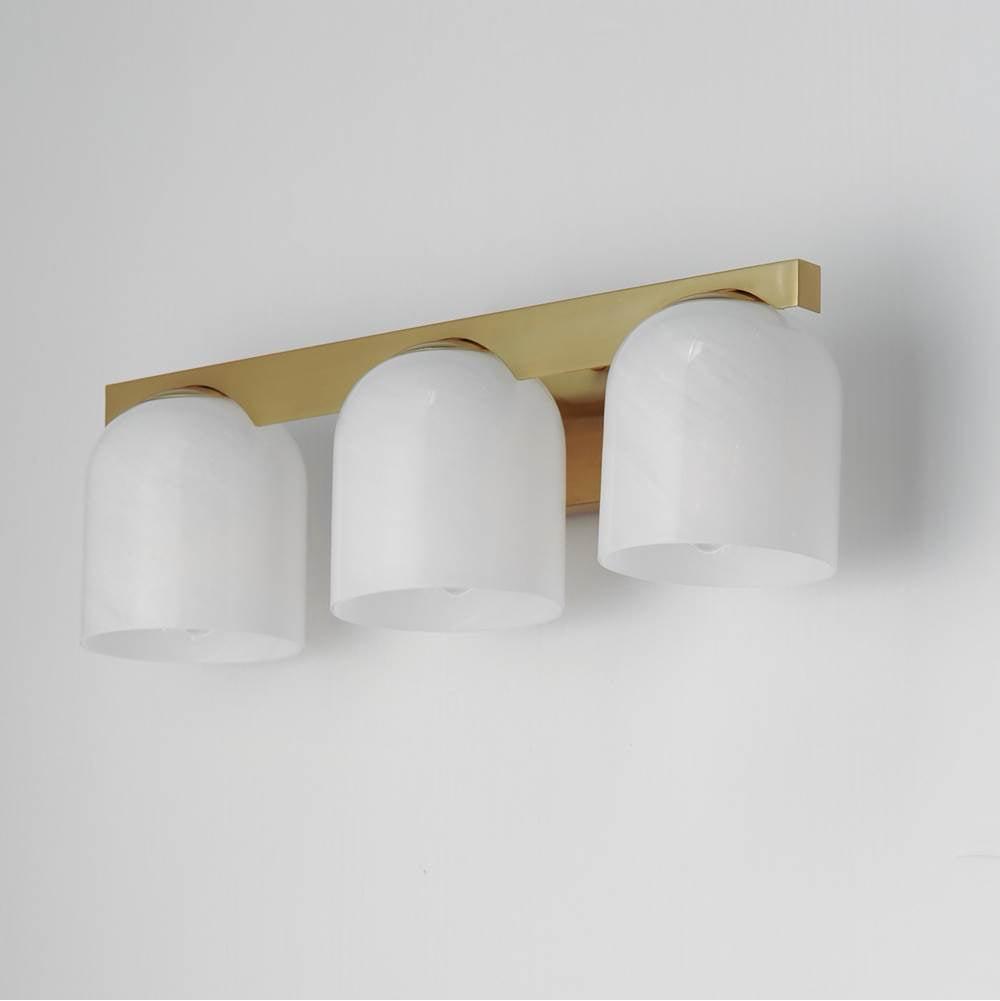 Maxim Lighting 21233MRNAB Natural Aged Brass Scoop 3-light Bath Vanity Image 3