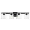 Maxim Lighting 21234CLBK Black Scoop 4-light Bath Vanity Image 1
