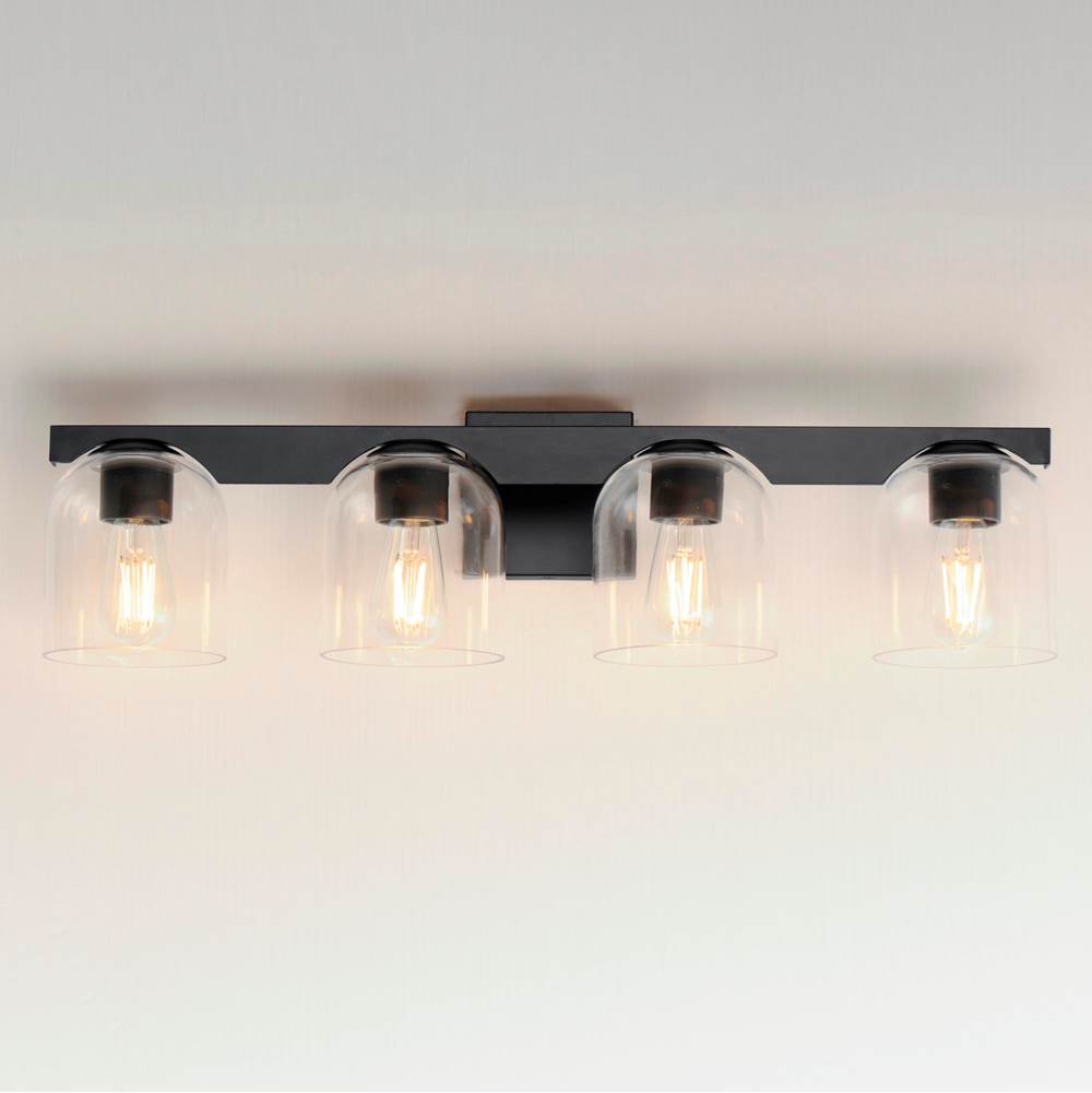 Maxim Lighting 21234CLBK Black Scoop 4-light Bath Vanity Image 4
