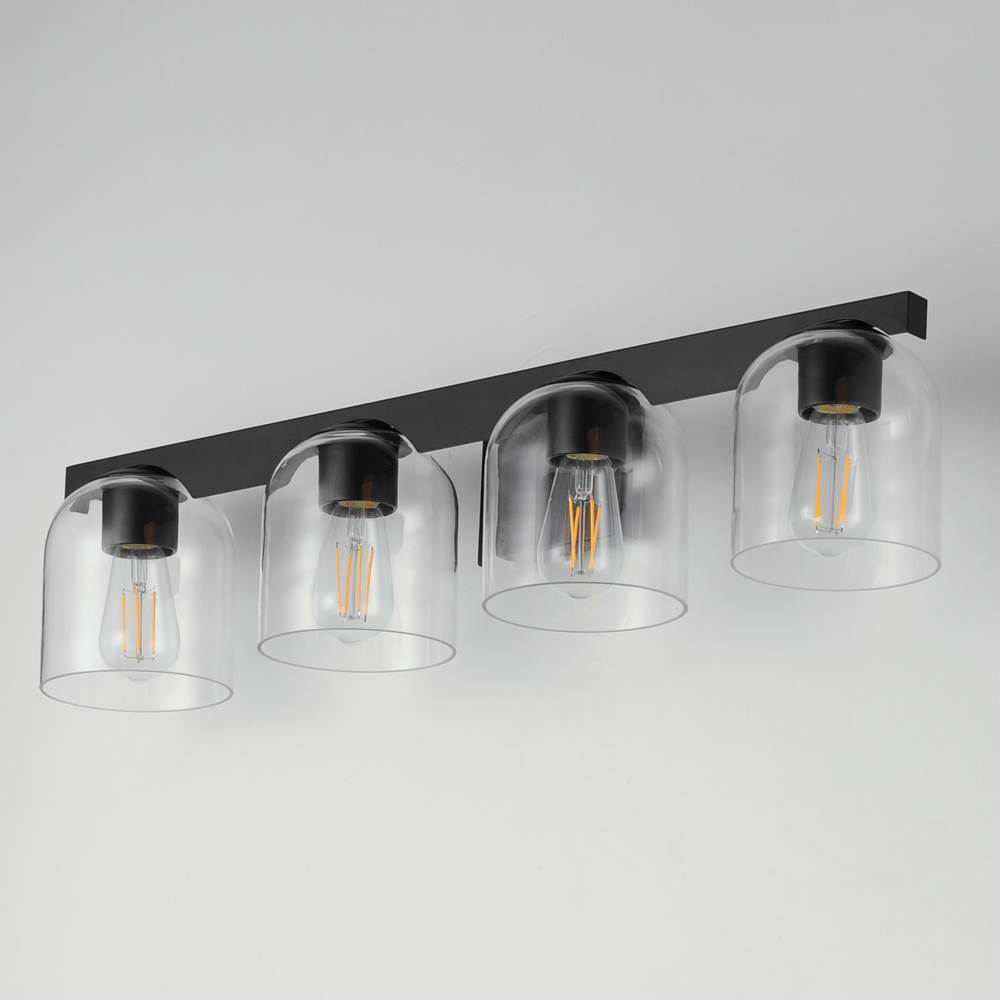 Maxim Lighting 21234CLBK Black Scoop 4-light Bath Vanity Image 3