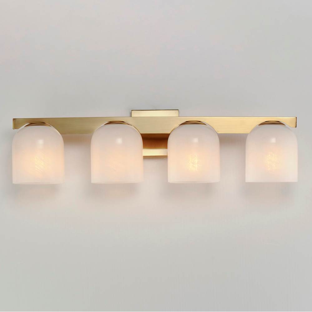 Maxim Lighting 21234MRNAB Natural Aged Brass Scoop 4-light Bath Vanity Image 4