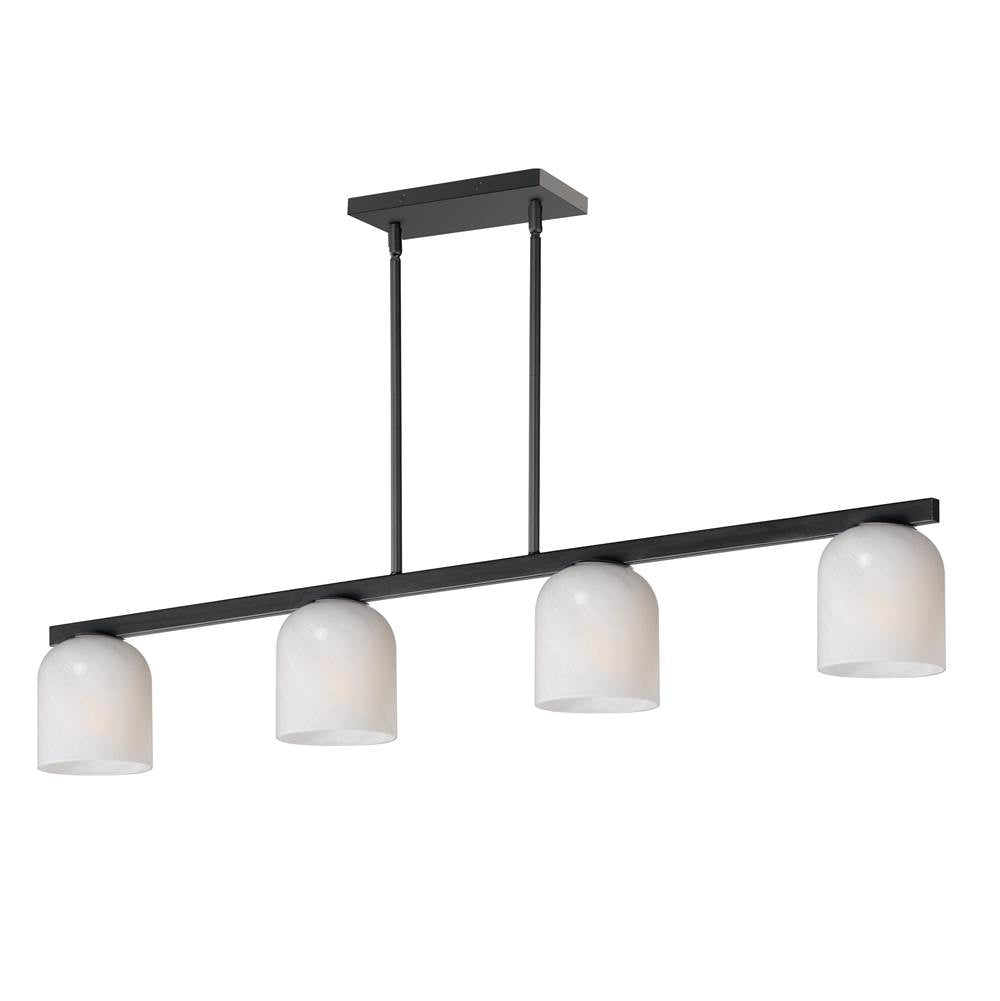 Maxim Lighting 21236MRBK Black Scoop 4-light Linear Pendant Image 1