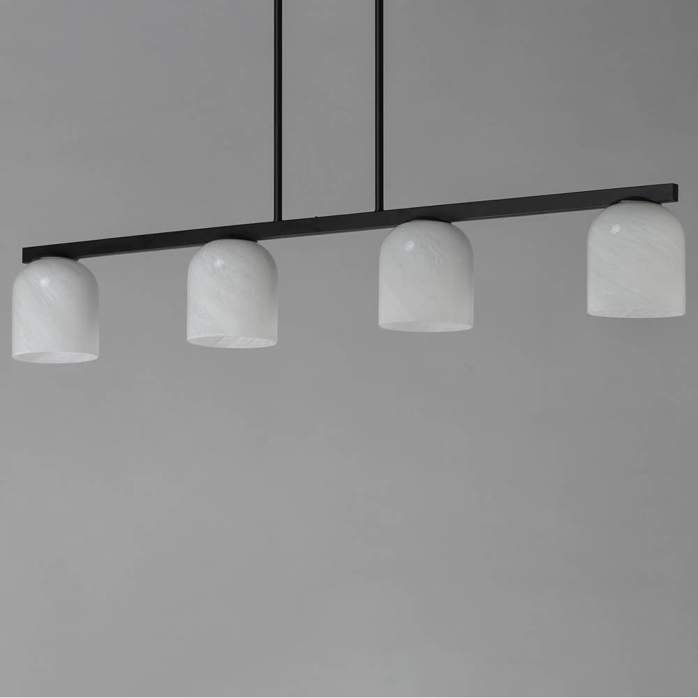 Maxim Lighting 21236MRBK Black Scoop 4-light Linear Pendant Image 2