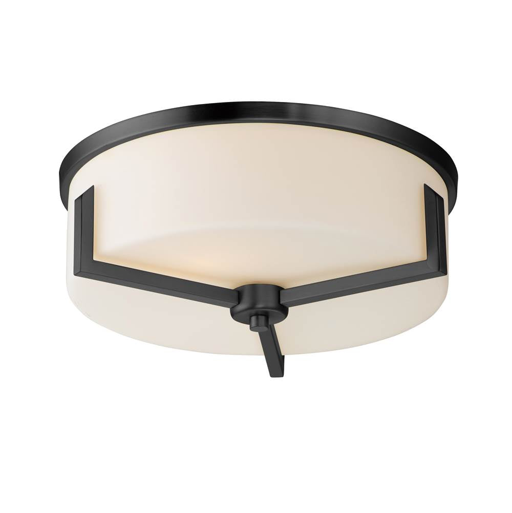 Maxim Lighting 21280SWBK Black Dart 3-light Flush Mount Image 1