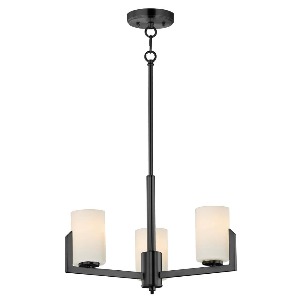 Maxim Lighting 21285SWBK Black Dart 3-light Chandelier Image 1