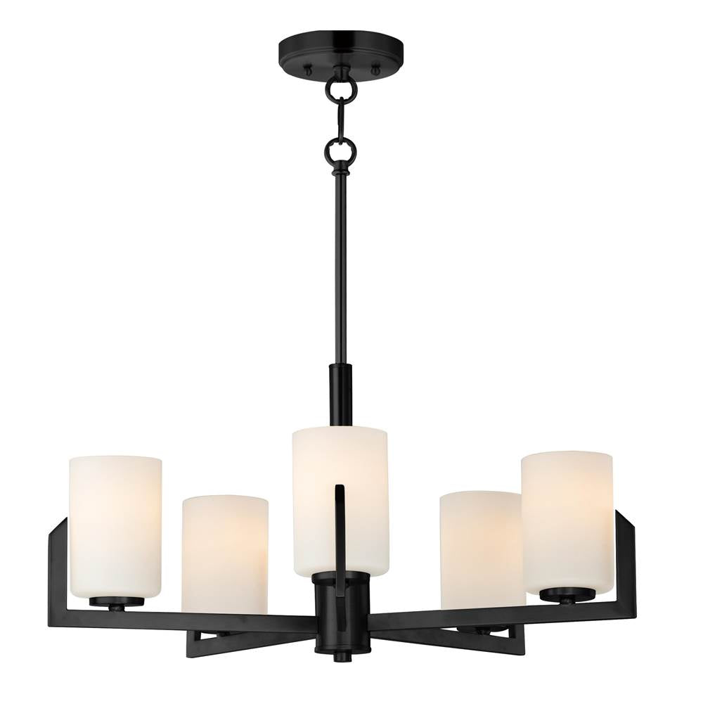 Maxim Lighting 21286SWBK Black Dart 5-light Chandelier Image 1