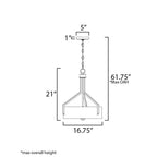 Maxim Lighting 21287SWSN Satin Nickel Dart 3-light Pendant Image 2