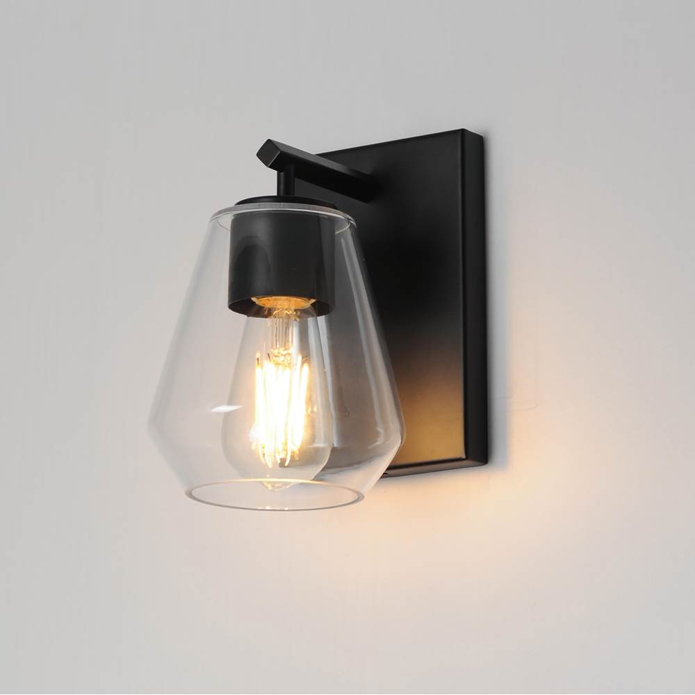 Maxim Lighting 21331CLBK Black Geode 1-light Sconce Image 2