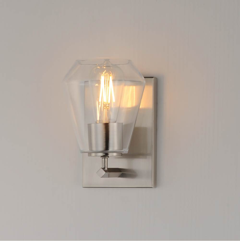 Maxim Lighting 21331CLSN Satin Nickel Geode 1-light Sconce Image 2