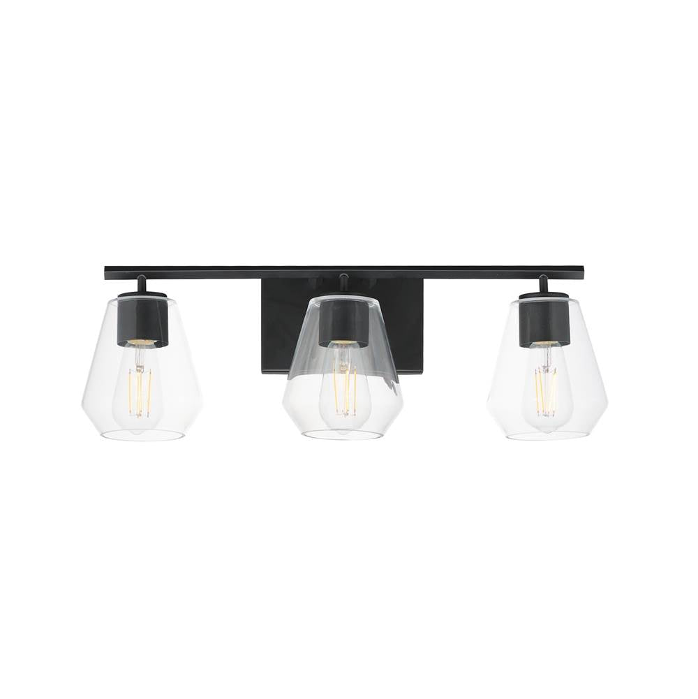 Maxim Lighting 21333CLBK Black Geode 3-light Bath Vanity Image 1