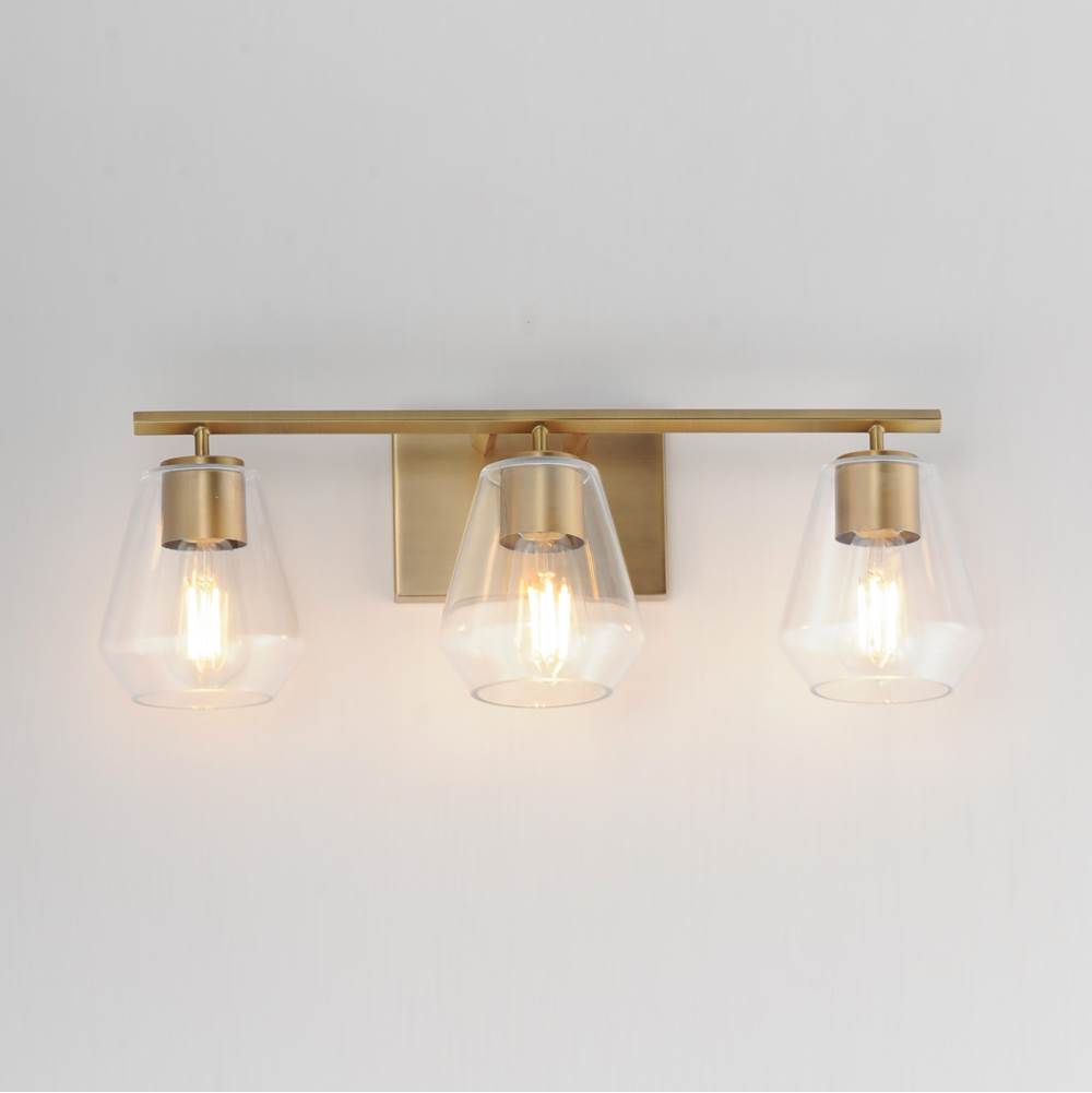 Maxim Lighting 21333CLNAB Natural Aged Brass Geode 3-light Bath Vanity Image 3