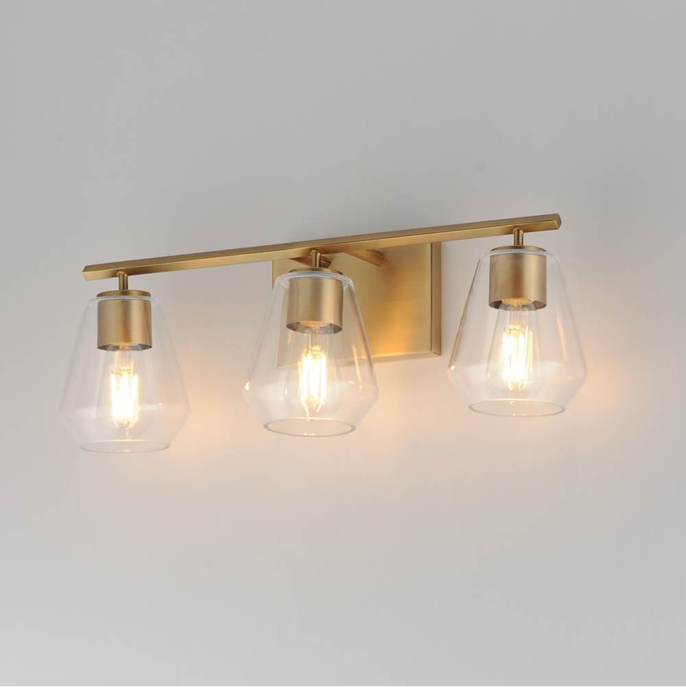 Maxim Lighting 21333CLNAB Natural Aged Brass Geode 3-light Bath Vanity Image 2