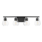 Maxim Lighting 21334CLBK Black Geode 4-light Bath Vanity Image 1
