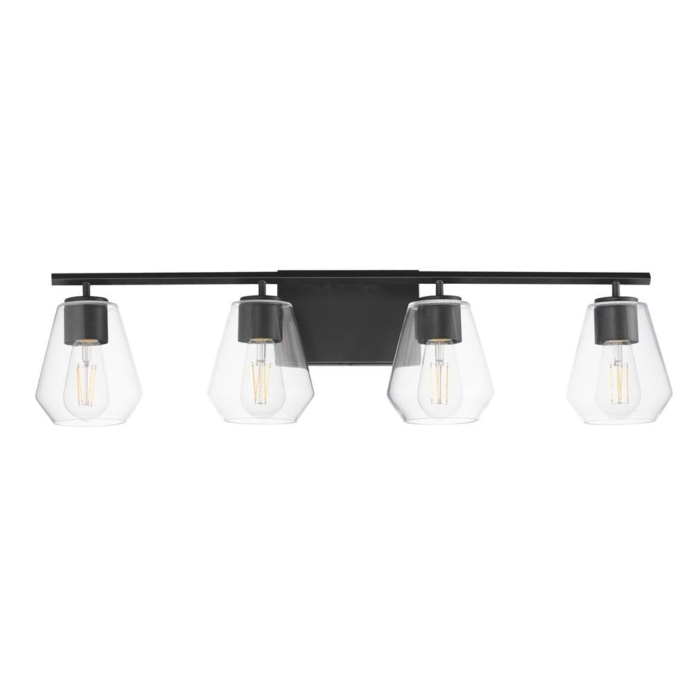Maxim Lighting 21334CLBK Black Geode 4-light Bath Vanity Image 1