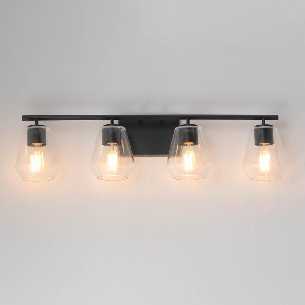 Maxim Lighting 21334CLBK Black Geode 4-light Bath Vanity Image 3