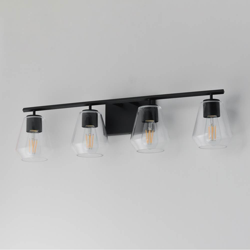 Maxim Lighting 21334CLBK Black Geode 4-light Bath Vanity Image 2