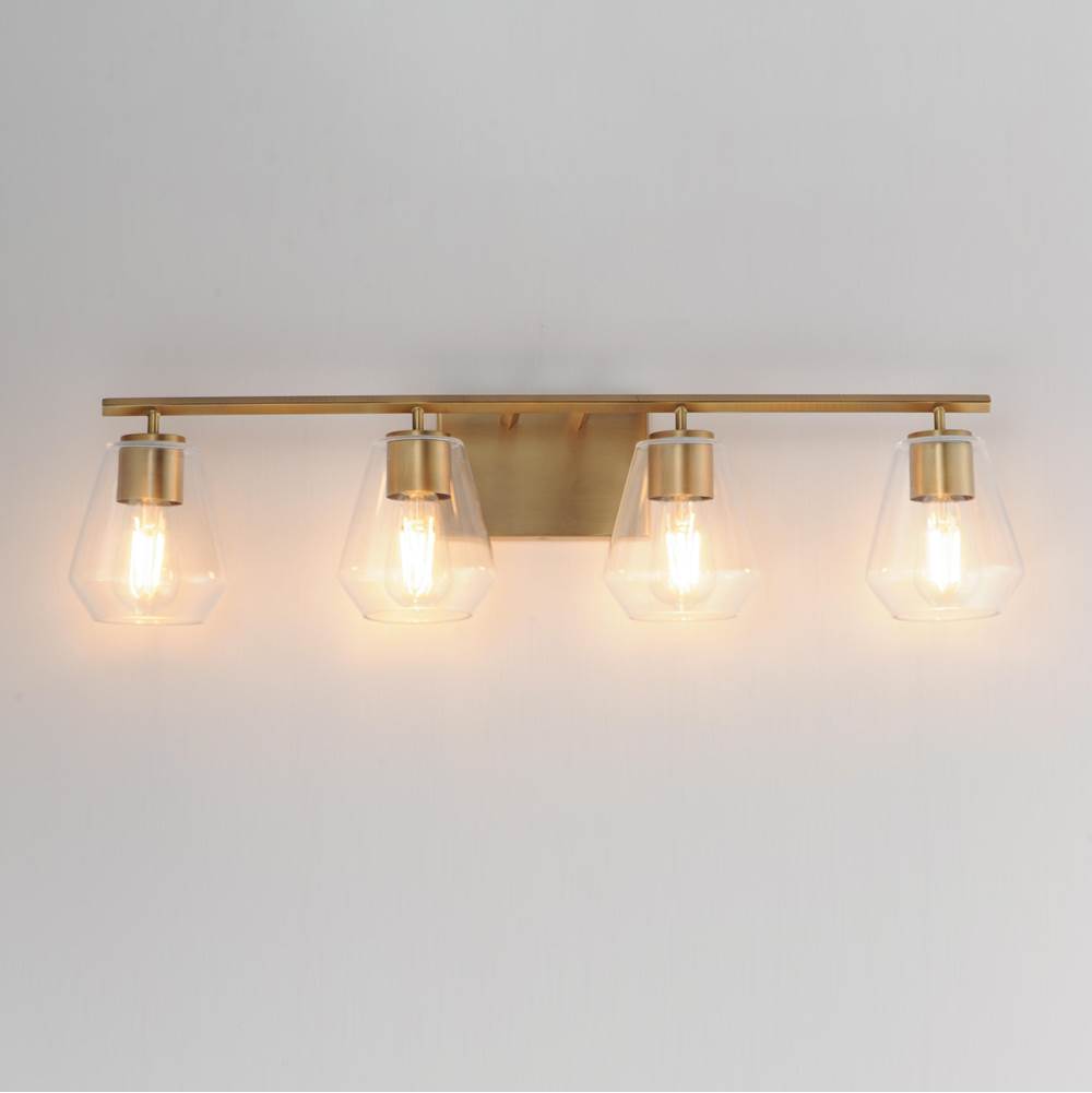 Maxim Lighting 21334CLNAB Natural Aged Brass Geode 4-light Bath Vanity Image 3