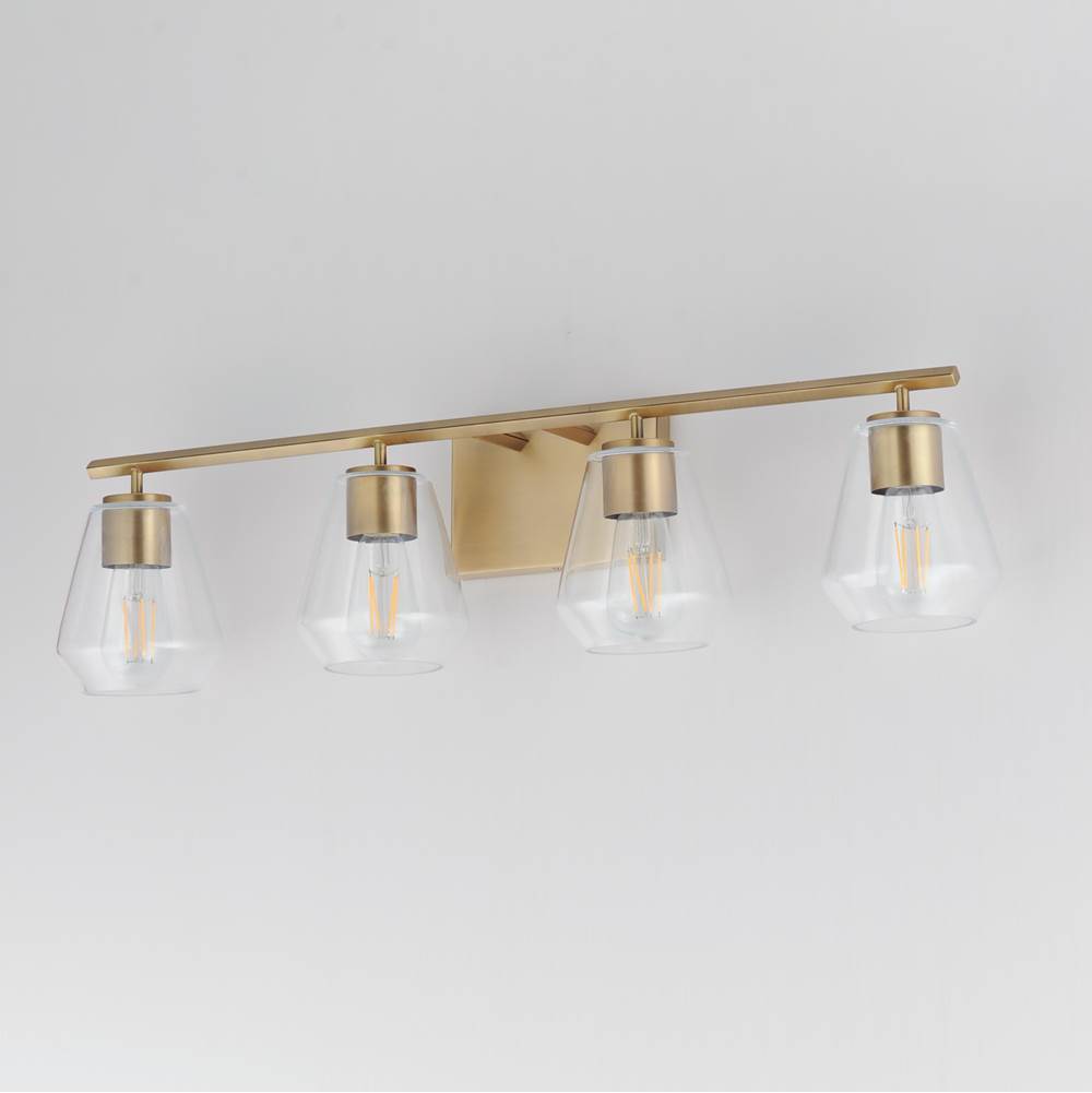Maxim Lighting 21334CLNAB Natural Aged Brass Geode 4-light Bath Vanity Image 2