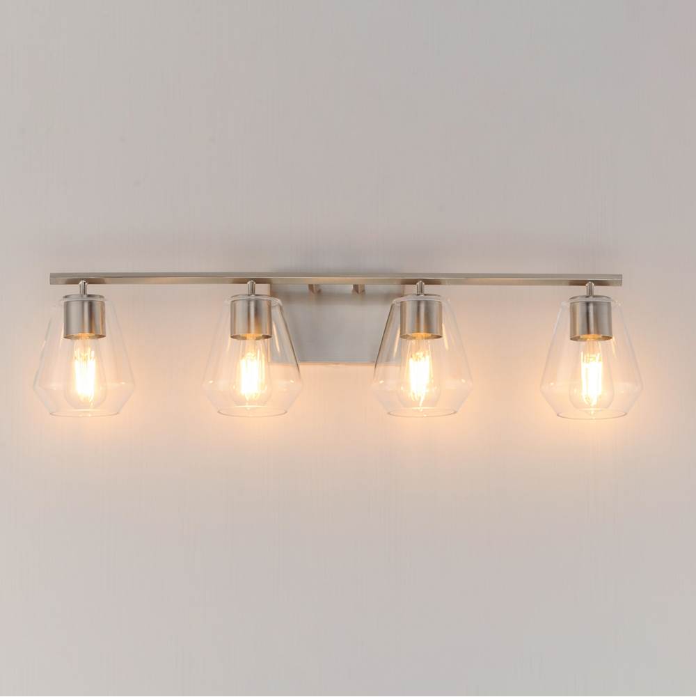 Maxim Lighting 21334CLSN Satin Nickel Geode 4-light Bath Vanity Image 3