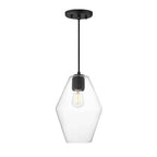Maxim Lighting 21335CLBK Black Geode Small Pendant Image 1