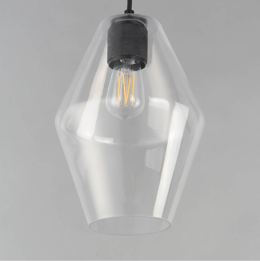 Maxim Lighting 21335CLBK Black Geode Small Pendant Image 2