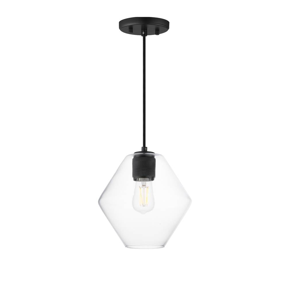 Maxim Lighting 21336CLBK Black Geode Medium Pendant Image 1