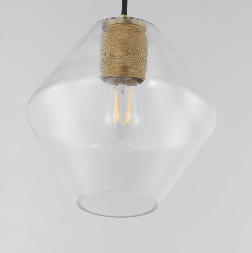 Maxim Lighting 21336CLNAB Natural Aged Brass Geode Medium Pendant Image 3