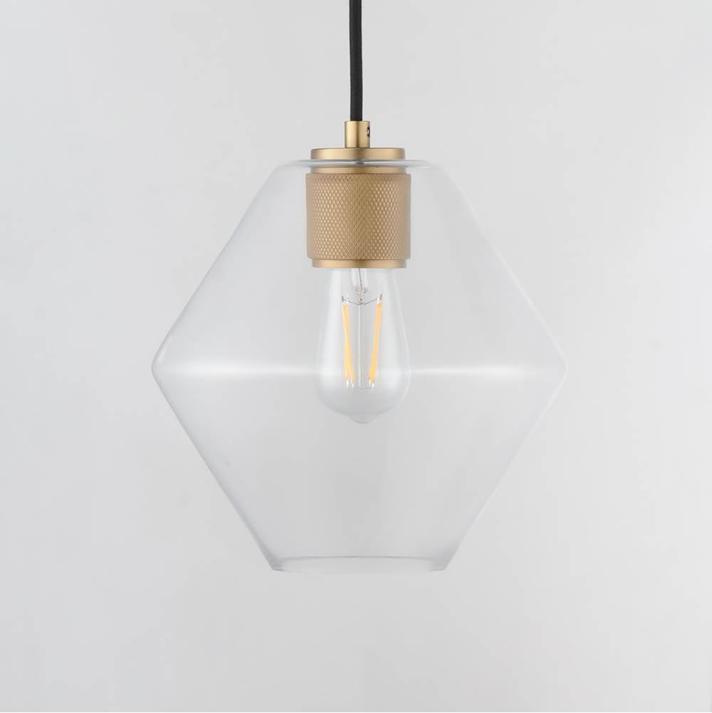 Maxim Lighting 21336CLNAB Natural Aged Brass Geode Medium Pendant Image 2