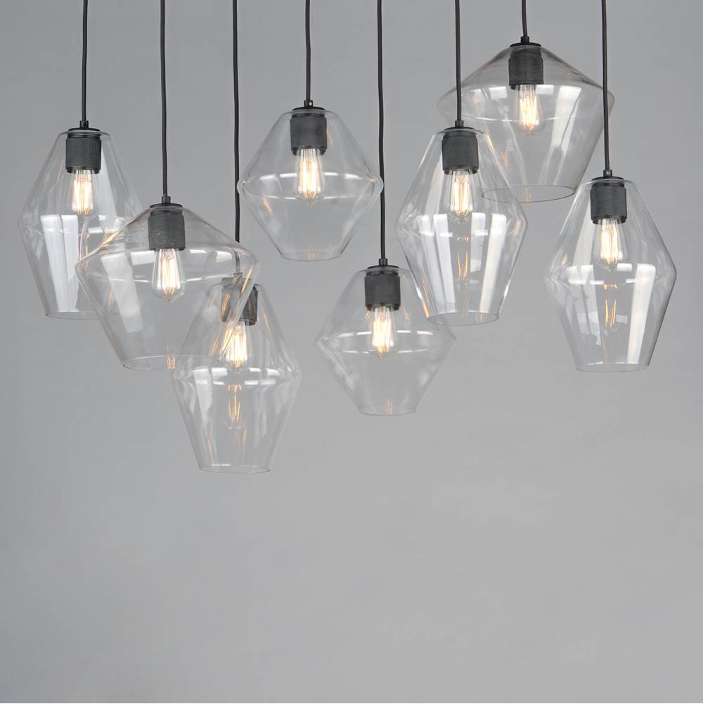 Maxim Lighting 21339CLBK Black Geode 8-light Pendant Image 3
