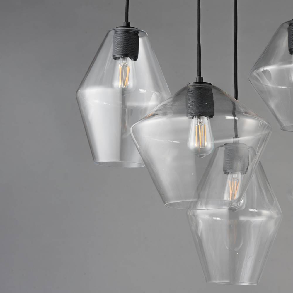 Maxim Lighting 21339CLBK Black Geode 8-light Pendant Image 2