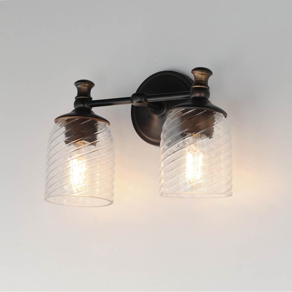Maxim Lighting 21352CRANB Antique Bronze Swirl 2-light Wall Sconce Image 2