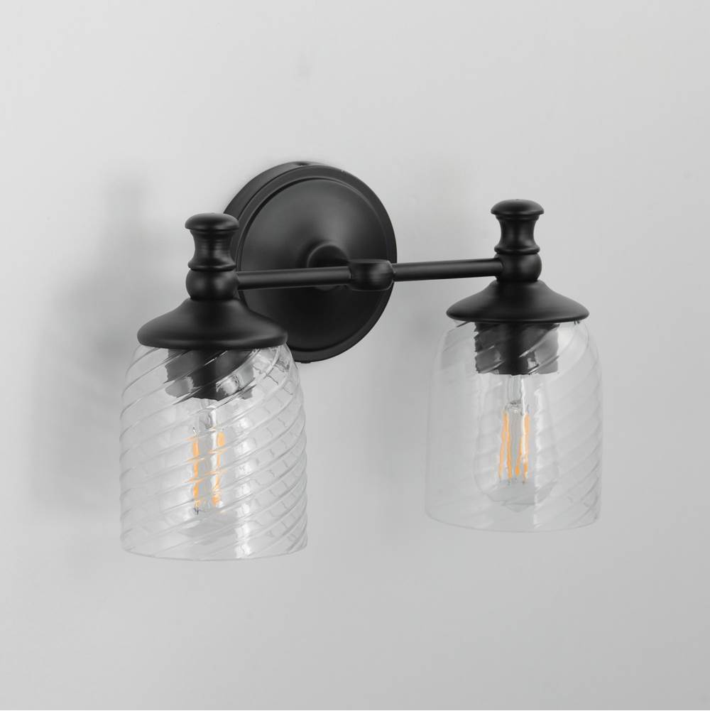 Maxim Lighting 21352CRBK Black Swirl 2-light Wall Sconce Image 2